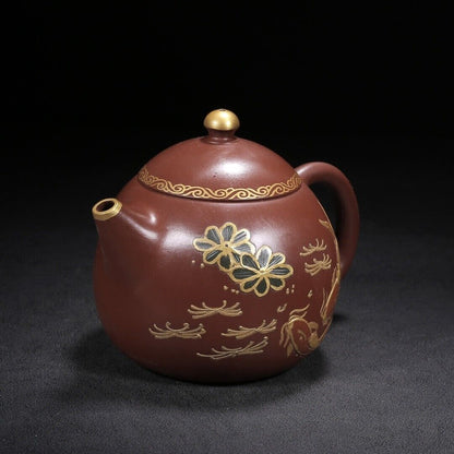 Chinese Yixing Zisha Clay Handmade Exquisite Teapot （龙蛋 底款：景舟手制）