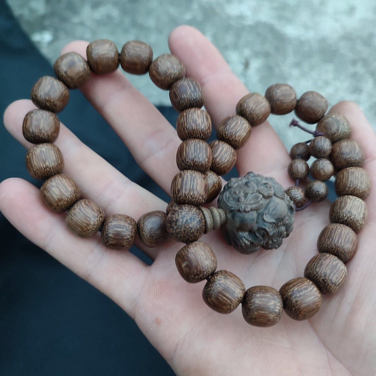 12mm Amitabha Buddha Pipal Bodhi Banyan Mala Monk Tibetan Bracelet Bead Art