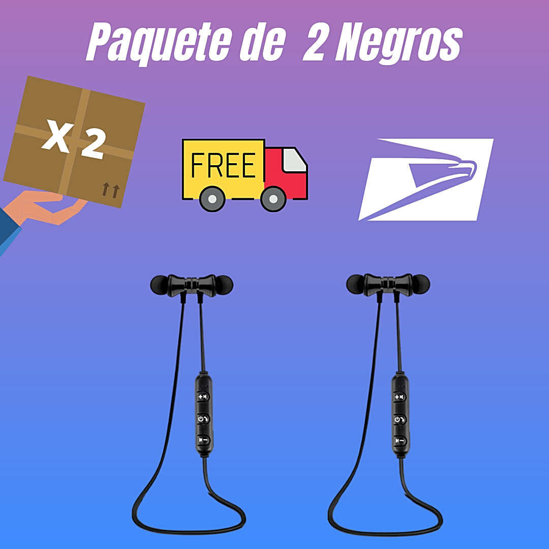 2 X Bluetooth Audifonos Inalambricos Magneticos Auriculares para Telefonos Cell