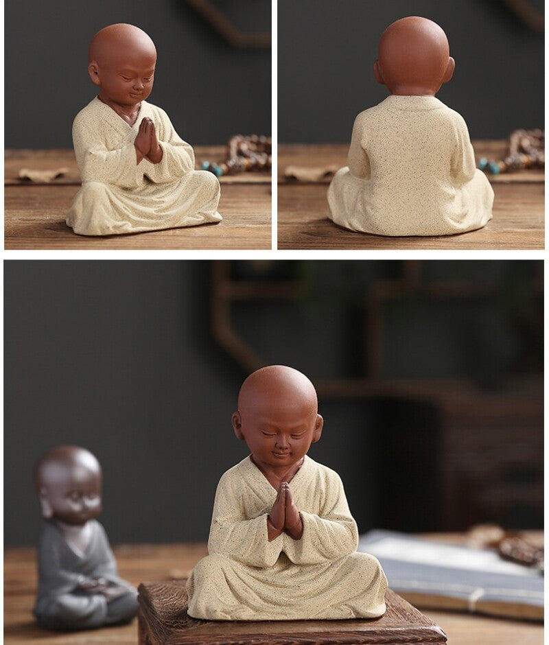China Tea Pet Monk Statue Table Decoration Yixing Zisha Purple Clay Tea Play New