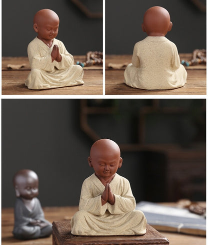 China Tea Pet Monk Statue Table Decoration Yixing Zisha Purple Clay Tea Play New