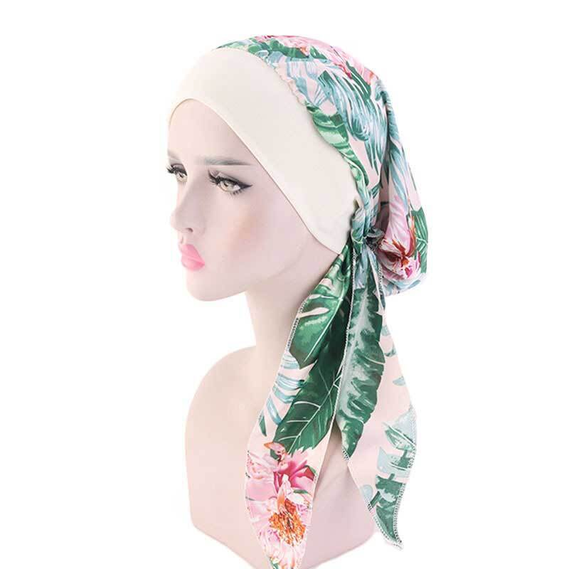 Womens Muslim Hijab Cancer Chemo Hat Turban Hair Loss Head Wrap Scarf Bandana*US