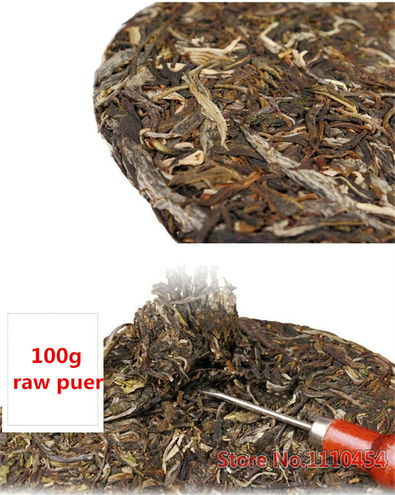Yunnan Pu Erh Tea Cake Natural Pu’er Raw Tea Premium Loose Leaf 100g