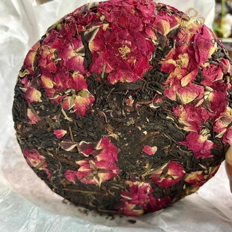 200g Yunnan Classic Rose Flower Tea Cake Dianhong Fragrant Sweet Beauty Tea
