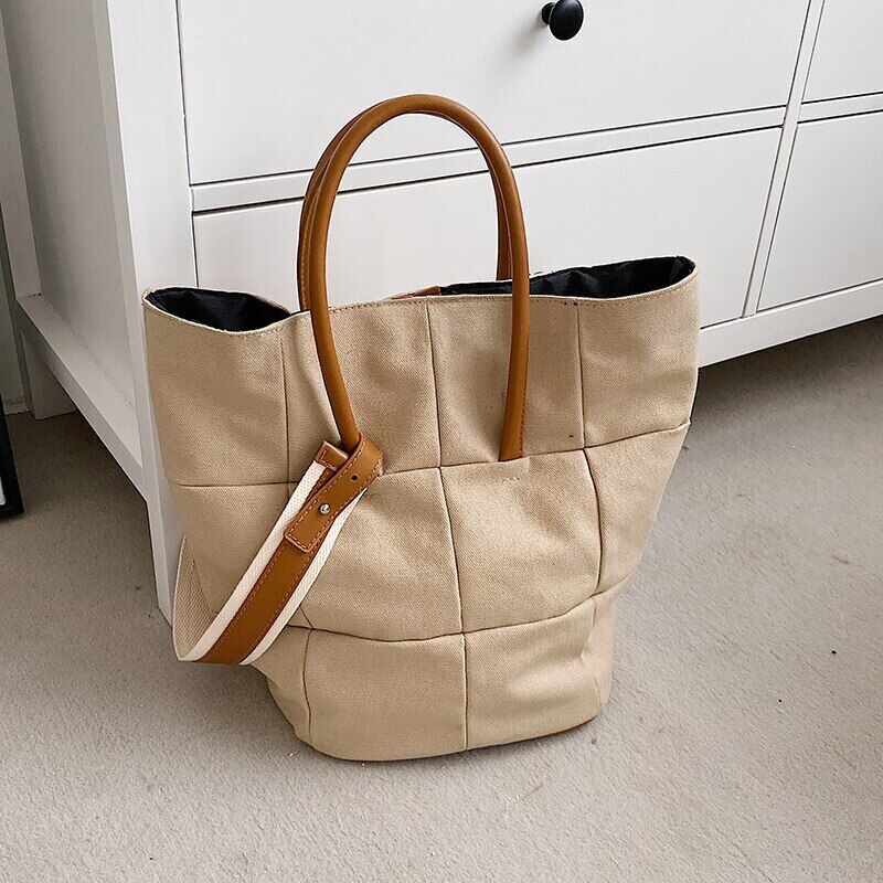 Women Handbag Female Bucket Shoulder Bag Big Ladies Totes Canvas Crossbody Bag
