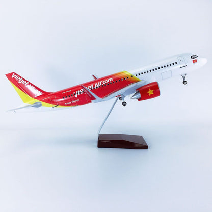 47CM 1:80 Vietjet Air AIRBUS A320neo Airplane Landing Gear Resin Aircraft Model