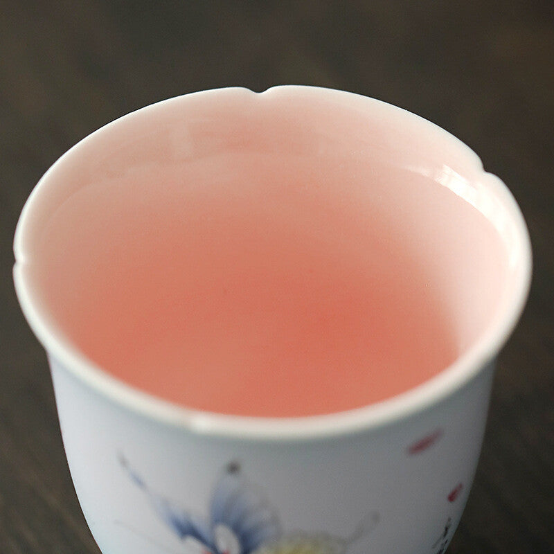 Artful Tea Cup Handmade Personal Cup Gradient Color Ceramic Chabei For Lady New