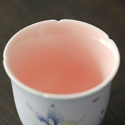 Artful Tea Cup Handmade Personal Cup Gradient Color Ceramic Chabei For Lady New