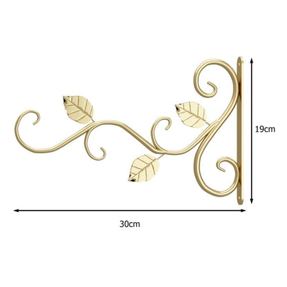 Wall Mounted Bracket Metal Flower Basket Bird Pattern Holder Hanger Rustic Hooks