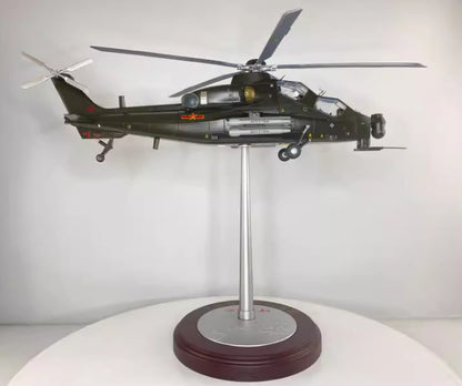 1:24 62CM China Z-10 Armed Helicopter Airplane Diecast Military Aircraft Model