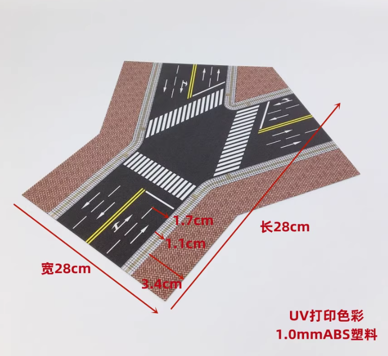 1:64 Scale City Simulation Road Model Crossroad Scene Display Model Toy