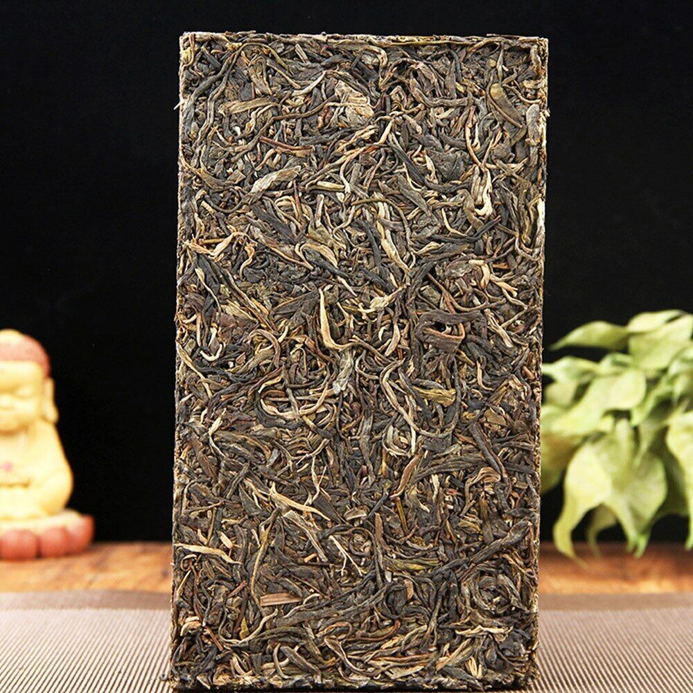 2020 Peacock Green Brick Raw Puer Tea Yunnan Ancient Tree Sheng Puerh 1000g