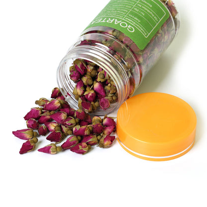 GOARTEA 65g Natural Red Rose Bud Dried Tea Edible Flower Herbal Tea Bottled-