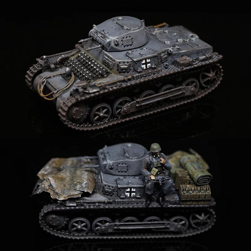 Homemade 1/72 German No.1 Tank Type B Painted Model Static Ornament Toys