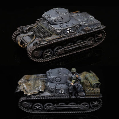Homemade 1/72 German No.1 Tank Type B Painted Model Static Ornament Toys