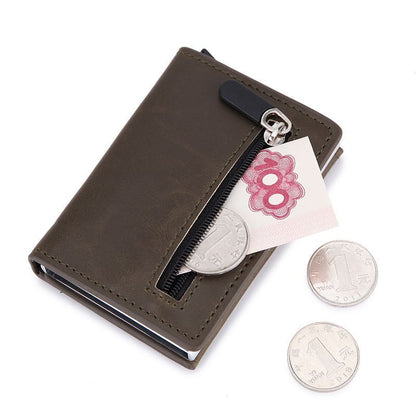 Anti Rfid Magnet Men Wallets Carbon Fiber Card Holder Money Bag Black Wallet 1PC