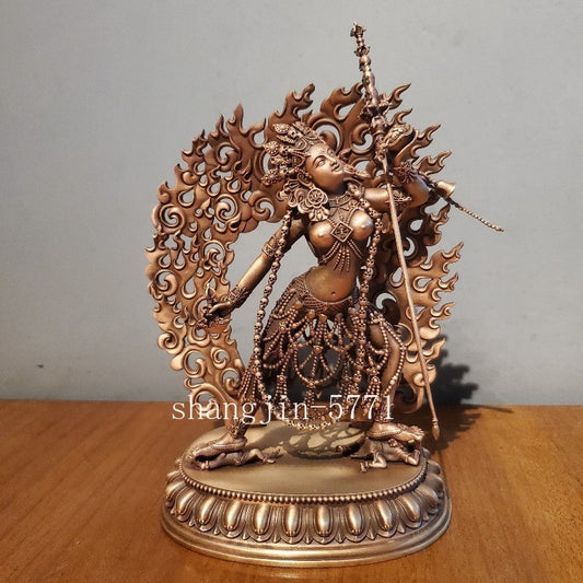 15CM Nepal Copper DAKINI Buddha Statue Buddhism Tantric Decoration