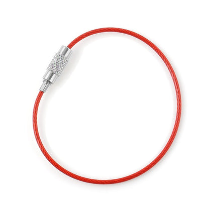 Screw Locking Stainless Steel Wire Keychain Cable Rope Key Holder 5/10/15/20Pcs