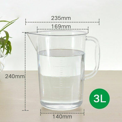 500ml-3L Plastic Measuring Cup Heat Resistant Liquid Jug Container Measure Tools