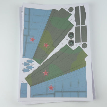 DIY 1:33 Paper Model Su-25 Attack Aircraft Model Fighter Handmade Craft Gift