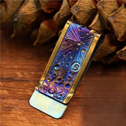 Handmade Titanium Alloy Money Clip Cash Credit Card Money Holder Wallet EDC Gift