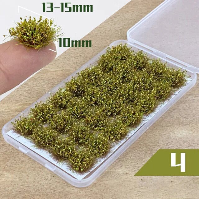 Artificial Grass 28Pcs Self-Adhesives Static Tufts Miniature Scenery Wildflowers