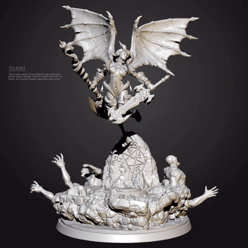 1/24 resin figure model Demon Charming Warrior 3D Printing Unassembled Unpainted