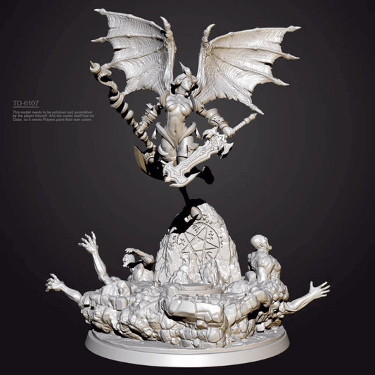 1/24 resin figure model Demon Charming Warrior 3D Printing Unassembled Unpainted