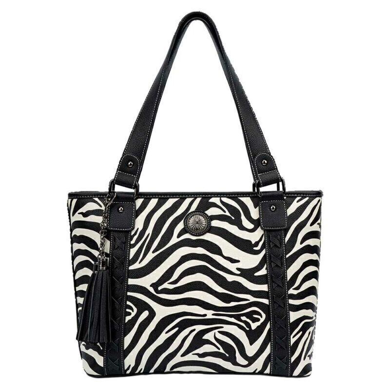Celela Women Zebra Print Shoulder Handbag Crossbody Tote Wristlet Wallet Bag