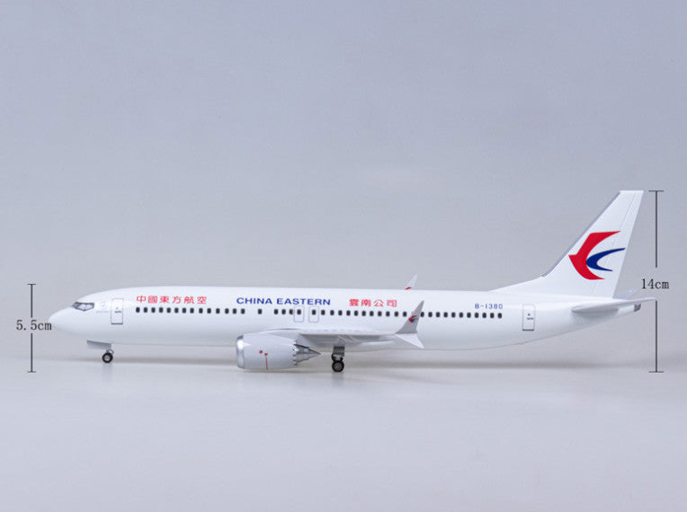 47CM 1:85 CHINA EASTERN BOEING 737 MAX Plane Landing gear Resin Aircraft Model