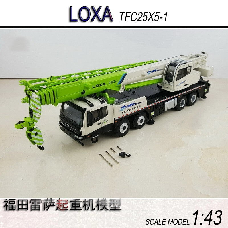 1:43 29CM LOXA TFC25X5-1 All Terrain Crane Construction Equipment Diecast Model