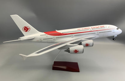 1:160 46CM AIR ALGERIE AIRBUS A380 Airplane Landing Gear Resin Aircraft Model