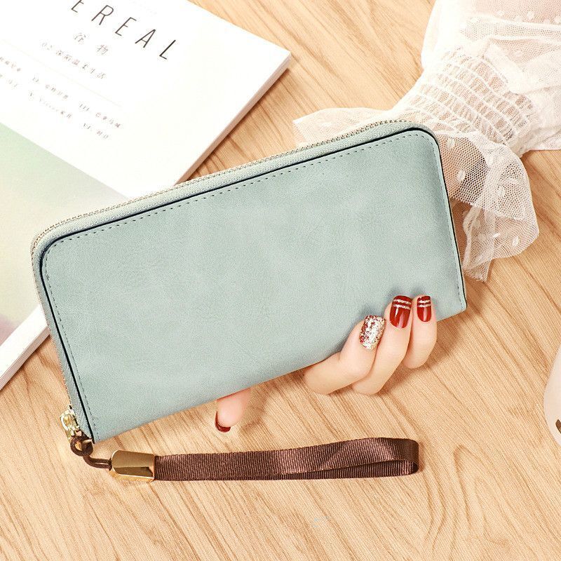 Wristband Wallet Clutch Long Card Purse Holder 19*9*3 CM Gray Pink Black Green