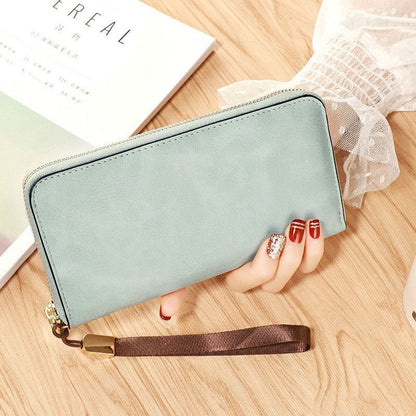 Wristband Wallet Clutch Long Card Purse Holder 19*9*3 CM Gray Pink Black Green