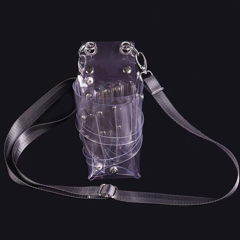 Transparent PVC Hairdresser Scissors Bag Holder Shears Waist Shoulder Bag