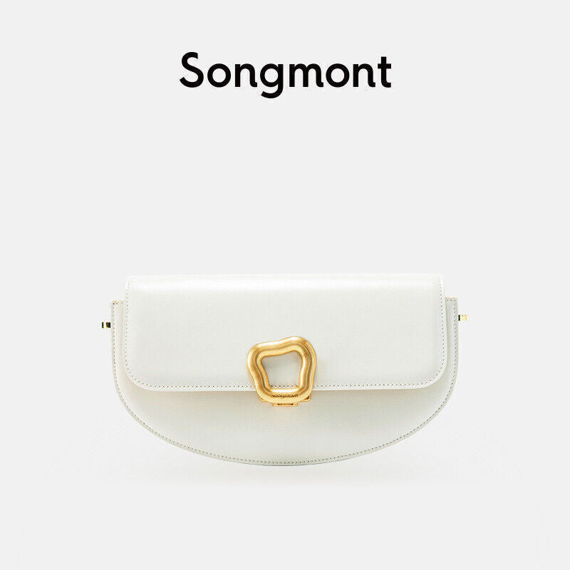 songmont women bag crossbody RESET series head layer cowhide shoulder bag