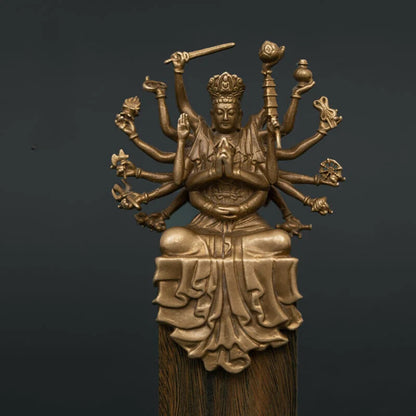 Bronze Bodhisattva Sculpture Statues Buddha Mother with Small Buddha Collection