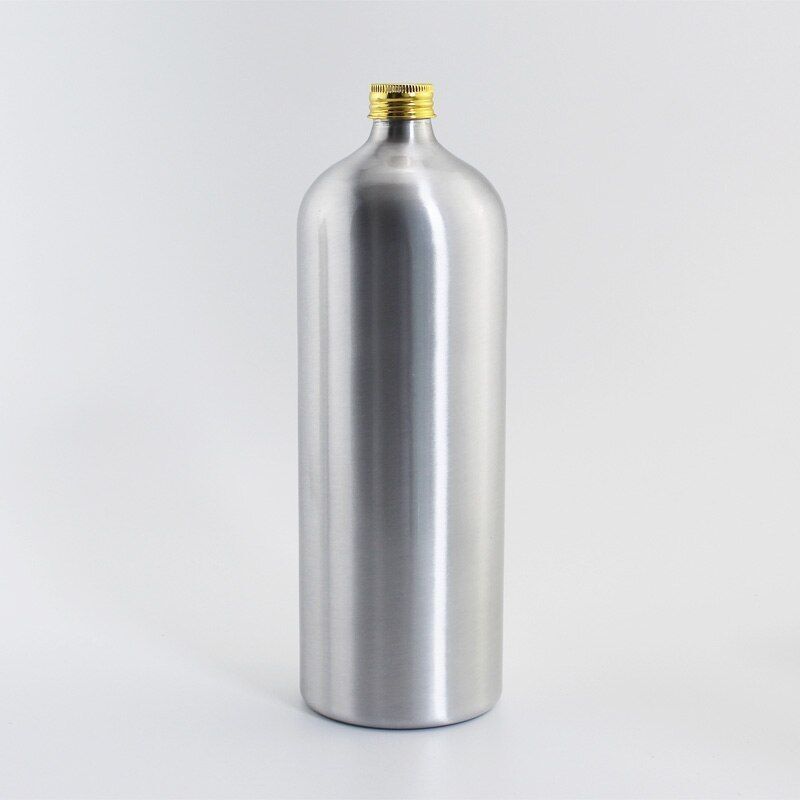 Aluminum Bottles Empty Liquid Soap Essential Oil Metal Container W/ Screw Cap 1L