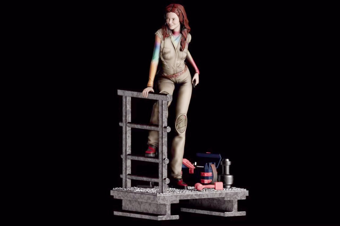 1/24 resin figures model Engineering Team Girl Unassembled Unpainted