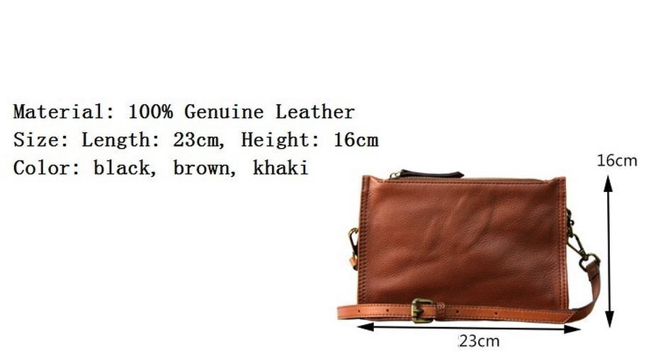 Handbag Small Bag Genuine Leather Flap Shoulder Bag Three-layer zipper Crossbody