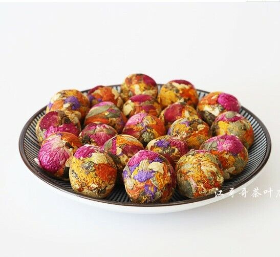 Premium Imperial Handmade Dried Flower Ball Tea Yunnan Pearl Flower Tea-