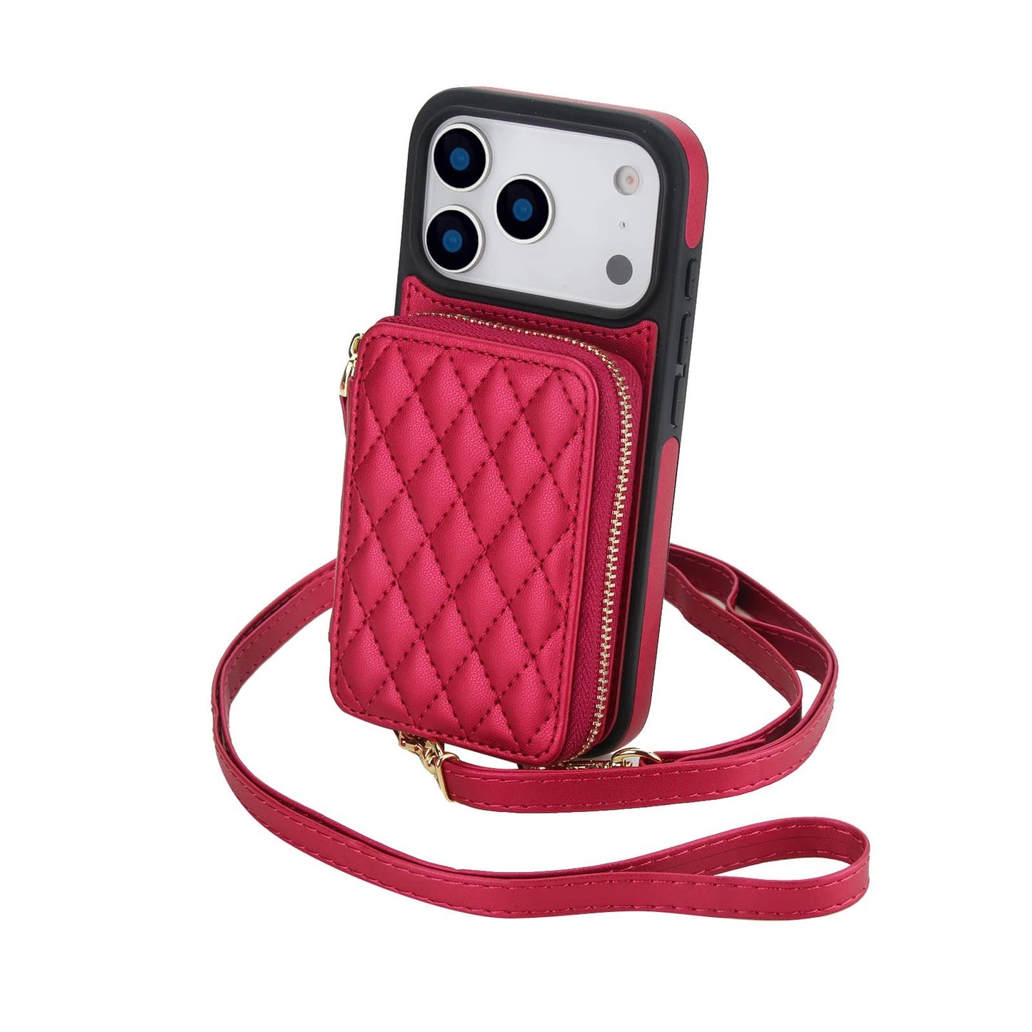 Crossbody Wallet Case for iPhone 17 Pro Max/Air/17 Pro/17 Zipper Handbag Purse