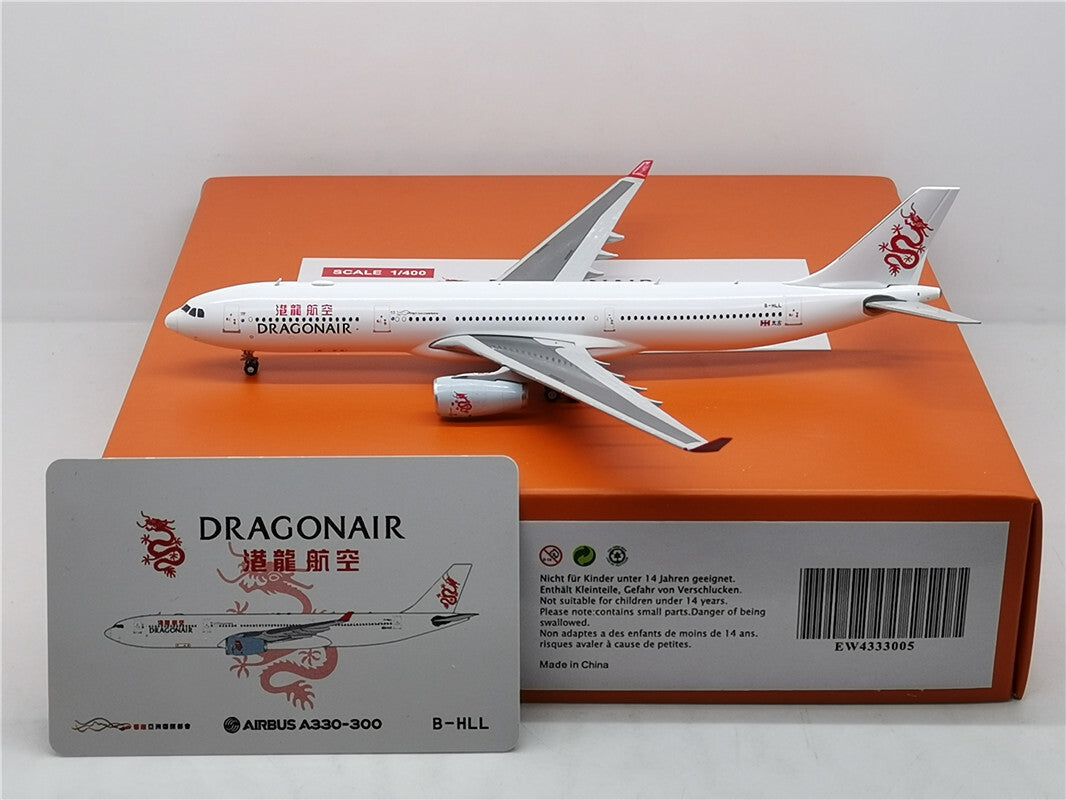 1:400 JC Wings DRAGONAIR A330-300 Passenger Airplane Diecast Aircraft Model