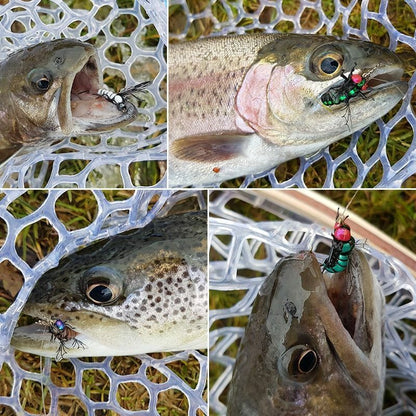 Fly Fishing Flies Sets 12pcs Mosquito Housefly Realistic Insect Lure Trout Kits