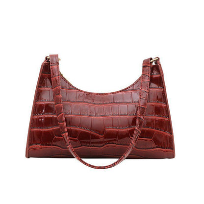 Handbag Crocodile Pattern Retro Shoulder Bag Shopping Synthetic Leather Handbags