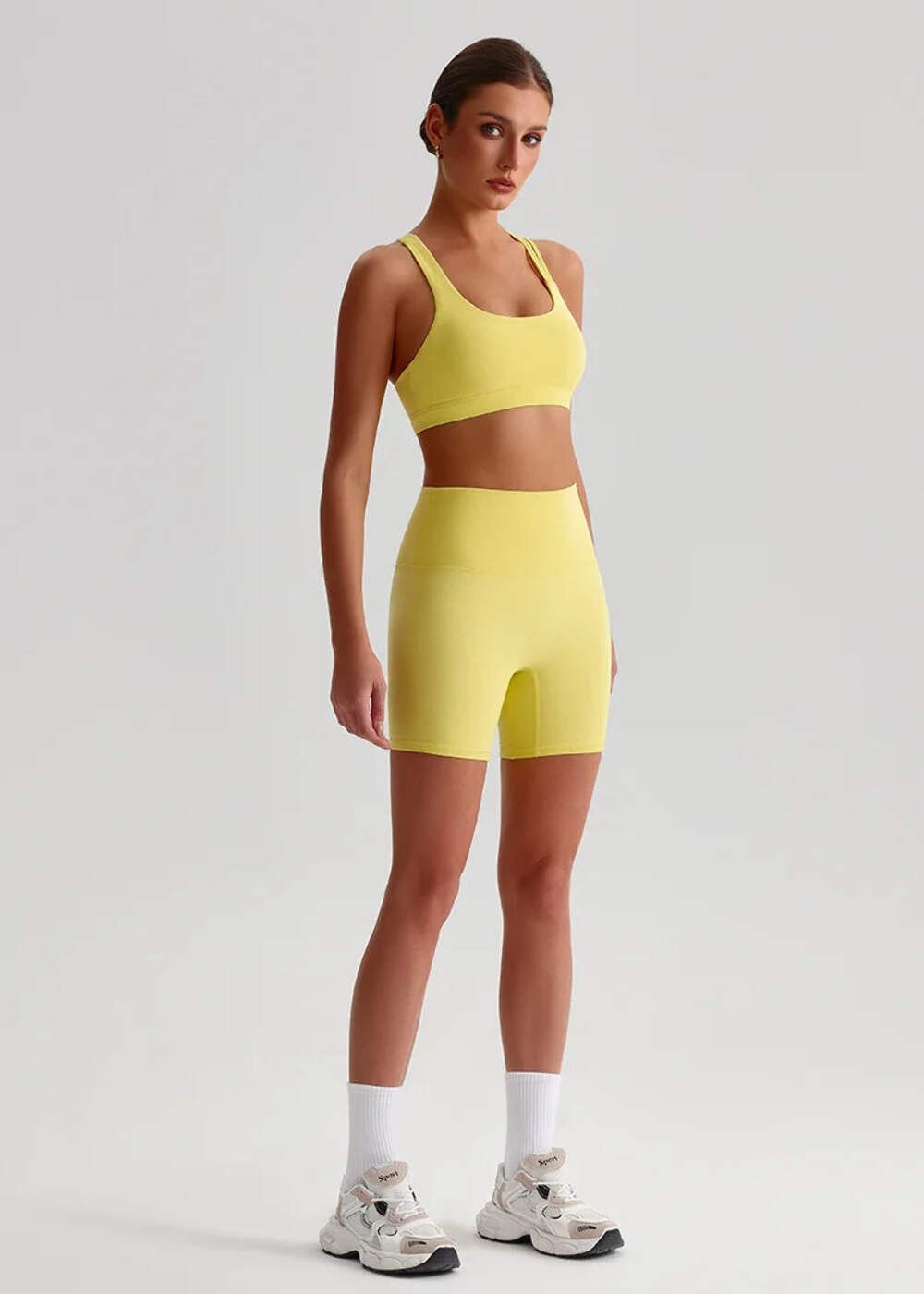 Women Gym Yoga Set – Spaghetti Strap Sports Bra & Leggings
