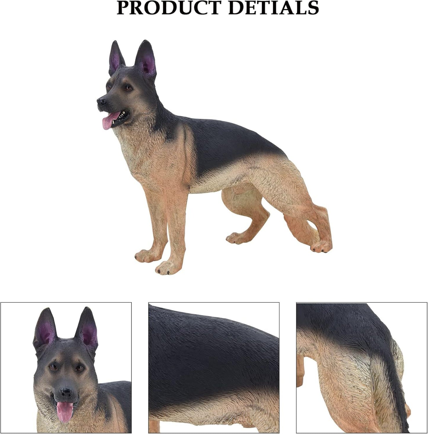 8inch Hand Painting Dog Realistic Figures German Shepherd Toy Animal Figurine