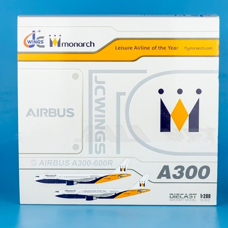 1:200 JC Wings Monarch AIRBUS A300-600R Passenger Airplane Diecast Plane Model