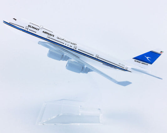 16cm Kuwait Airways Boeing 747-400 Passenger Airplane Diecast Metal Plane Model