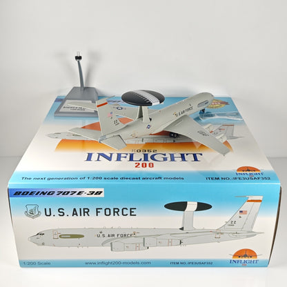 1:200 InFlight U.S. Air Force B707 E-3B Passenger Airplane Diecast Plane Model